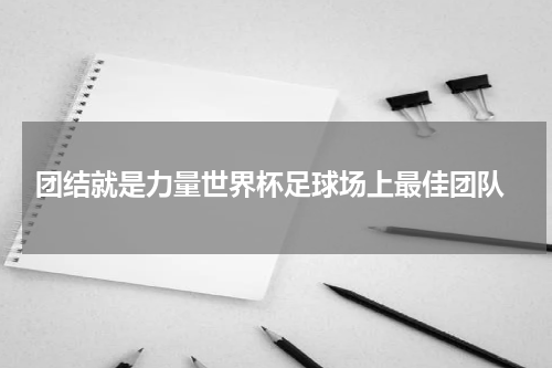  团结就是力量世界杯足球场上最佳团队