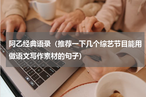 阿乙经典语录（推荐一下几个综艺节目能用做语文写作素材的句子）