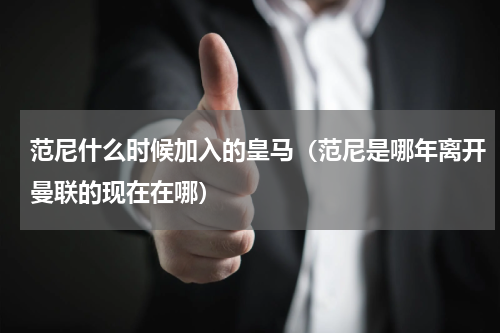 范尼什么时候加入的皇马（范尼是哪年离开曼联的现在在哪）