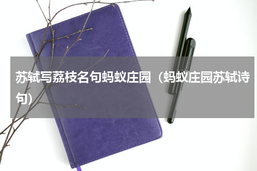 苏轼写荔枝名句蚂蚁庄园（蚂蚁庄园苏轼诗句）