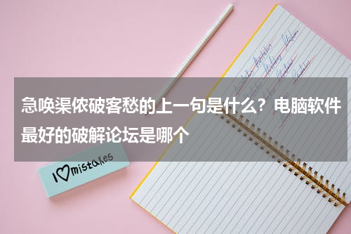 急唤渠侬破客愁的上一句是什么？电脑软件最好的破解论坛是哪个